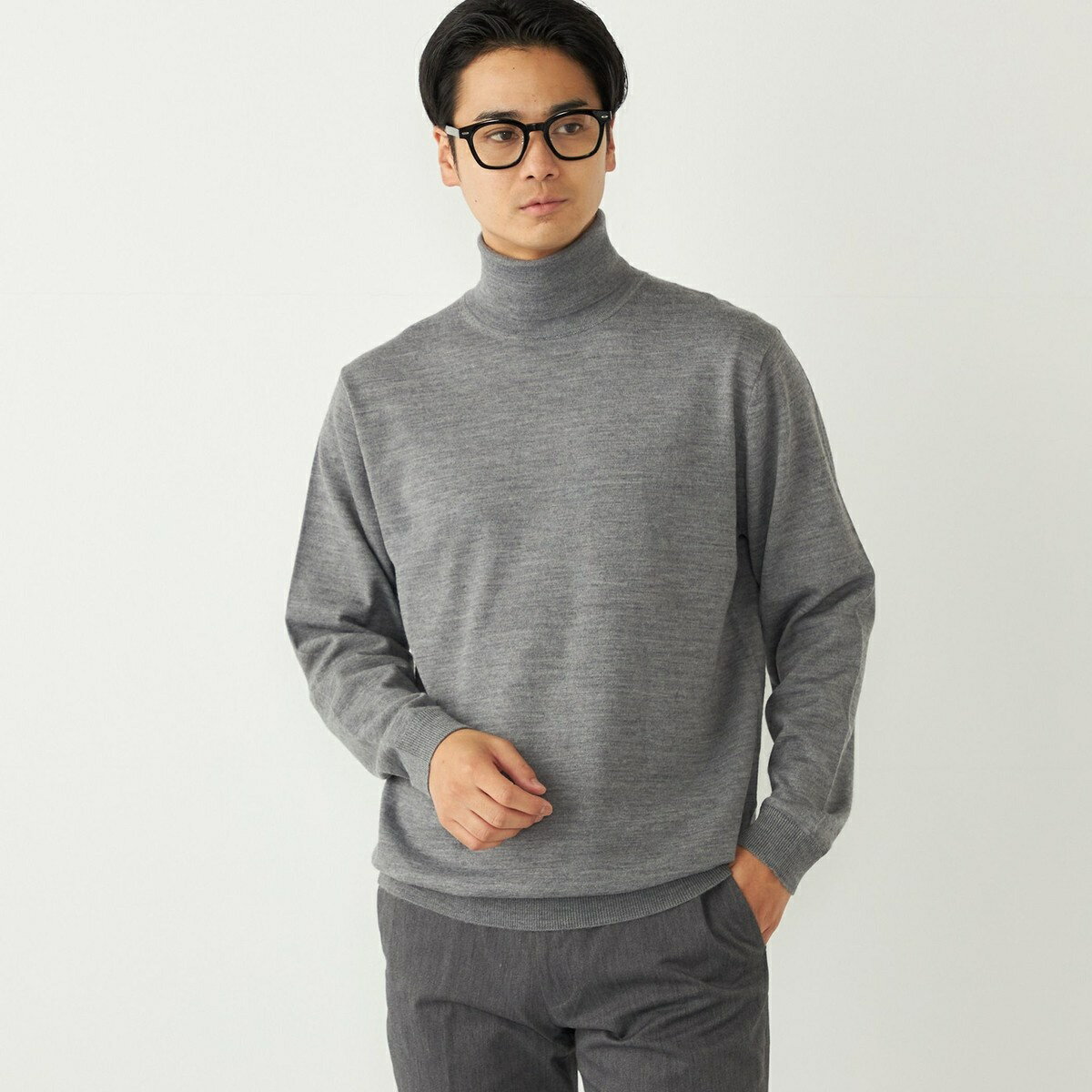 SHIPS Colors:〈手洗い可能〉アンチピリング 12ゲージ タートルネック ニット/シップス カラーズ(SHIPS Colors)