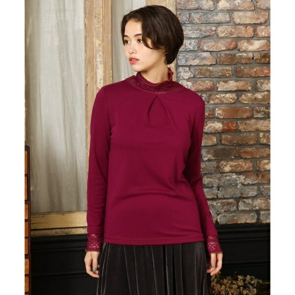 ベアスムース ハイネックレースカットソー／ホコモモラ（JOCOMOMOLA）