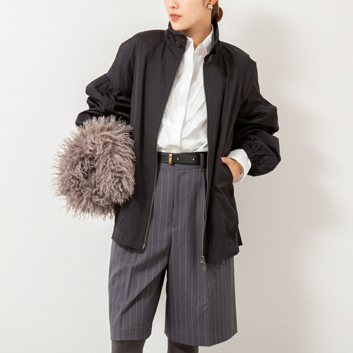 【MARILYN MOON/マリリーンムーン】volume sleeve taffeta mid b／ノーリーズ（NOLLEY'S）
