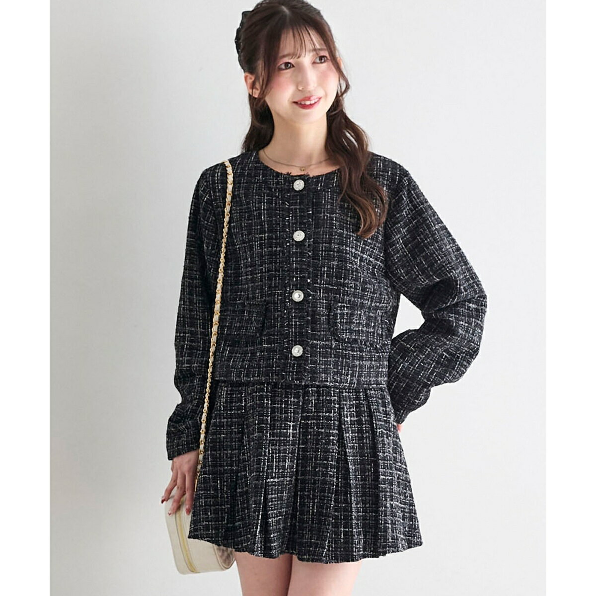 ツイードフリンジジャケット／マジェスティックレゴン（MAJESTIC LEGON）