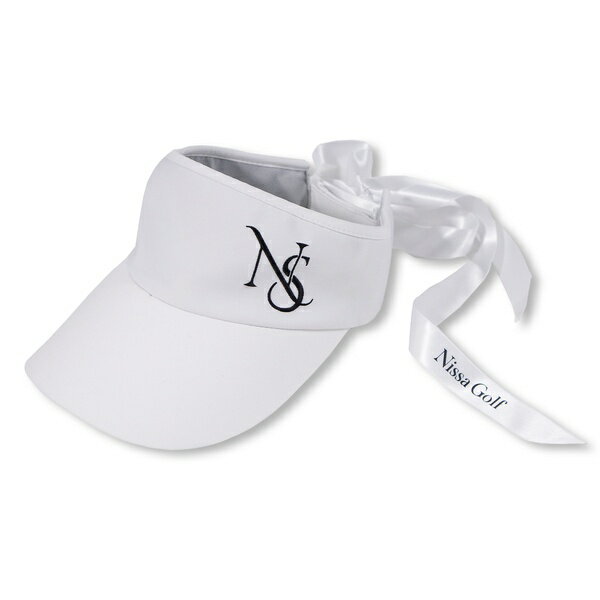 ロゴ刺繍リボンバイザー／エヌエス23・パー・ニッサゴルフ　（NS23 par Nissa Golf）