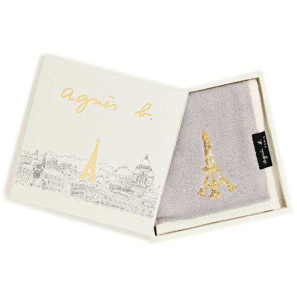 アニエスベー　大判　タオルハンカチ（28cm）（パッケージ入り）エッフェル塔／アニエスベー（agnes b.）...