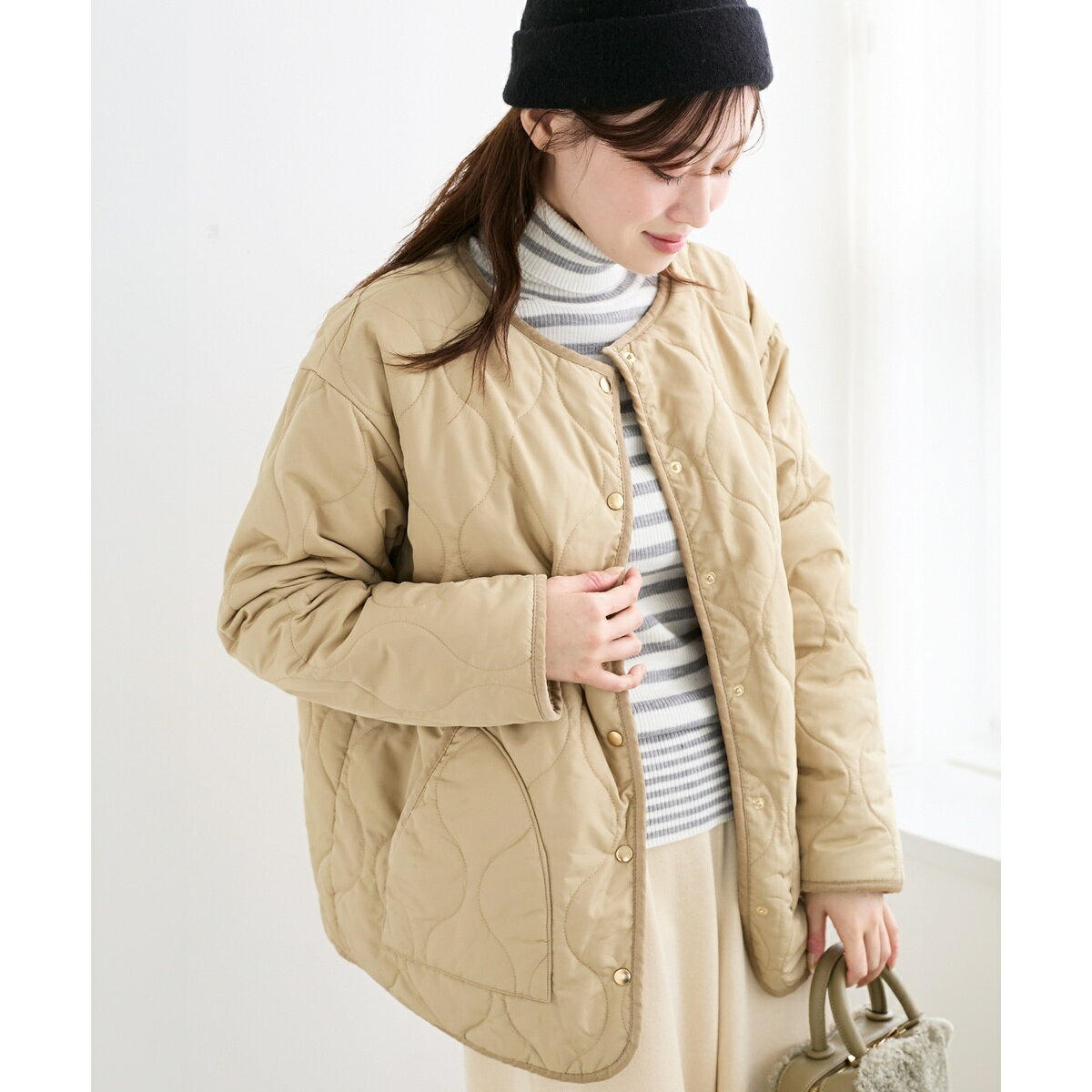 楽天丸井（マルイ）楽天市場店《WEB・一部店舗限定》AL リバーシブルキルティングブルゾン／ルクールブラン（le.coeur blanc）