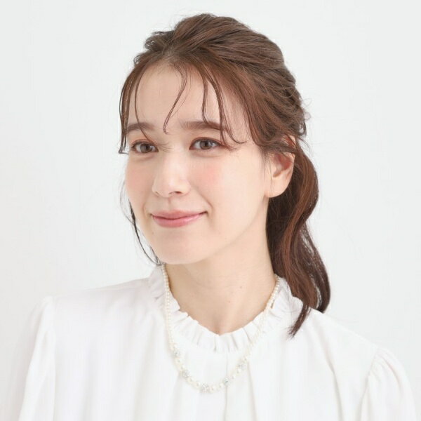 【セレモニー】パヴェ＆パール調ショートネックレス／シューラルー（SHOOLARUE）