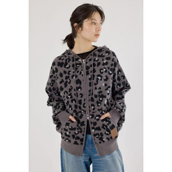 ジャガードニットジップパーカー／ロデオクラウンズ ワイドボウル（RODEO CROWNS WIDE BOWL）