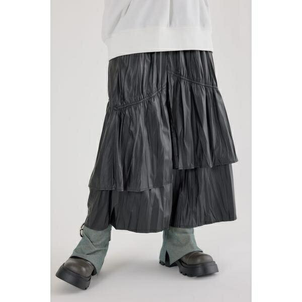 レザーライクフリルティアードスカート／ロデオクラウンズ ワイドボウル（RODEO CROWNS WIDE BOWL）