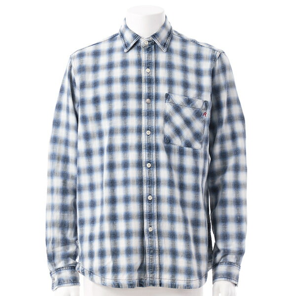 インディゴチェックコットンシャツ／リプレイ（REPLAY）