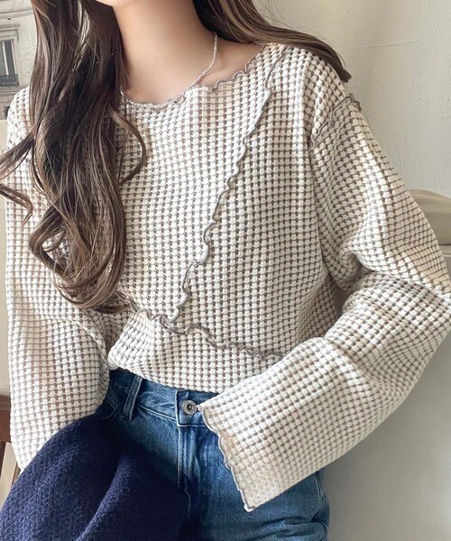 【25AW新作】トレンド感満載のデザイン。前後2wayヘビーワッフル切り替えプルオーバー（長袖）／クラシカルエルフ（Classical Elf）