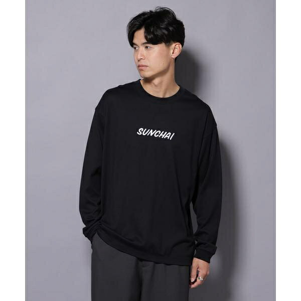 Anti Soaked(R)×SUNCHAI ロゴ刺繍 汗染み防止 Tシャツ長袖／ナノユニバース（NANO universe）