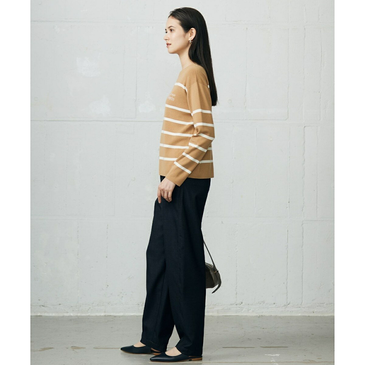 丸井（マルイ）楽天市場店のコットンウールハイゲージボーダー ニット／自由区（JIYU-KU）｜アングル3