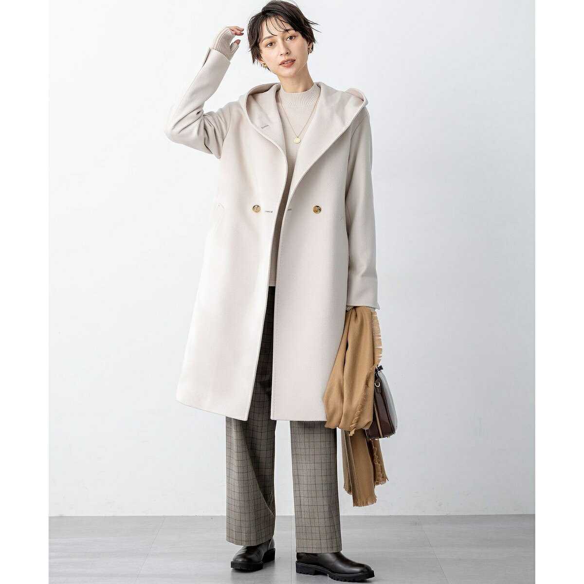 ウールカシミヤビーバー フーデット コート／23区（23KU） 0101marui-13057551 丸井(マルイ)楽天市場店 サンプル画像3