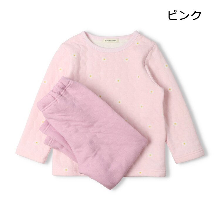 【WEB限定】小花柄キルト長袖パジャマ／キッズフォーレ（Kids Foret）