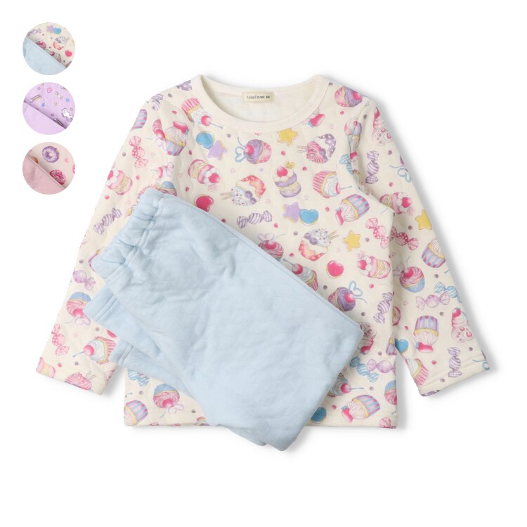 【WEB限定】総柄キルト長袖パジャマ／キッズフォーレ（Kids Foret）