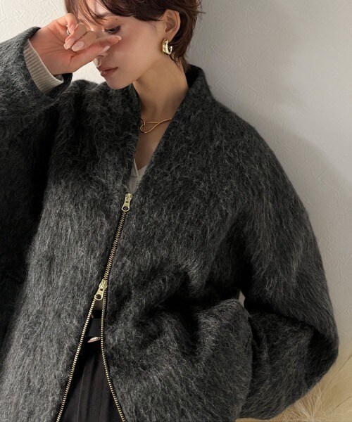 楽天市場】シャギーノーカラーコート（レディースファッション）の通販