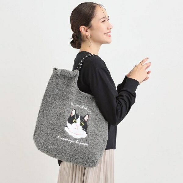 ボア刺繍アニマルコードトートバッグ／シューラルー（SHOOLARUE）