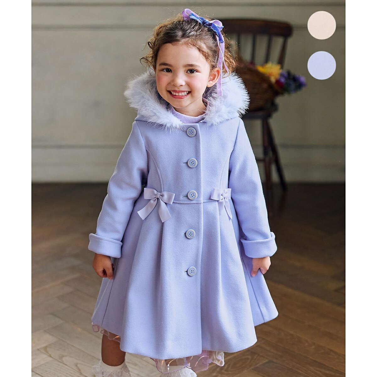 【フード取り外し可能】ウールライクコート/エニィ(ANY)