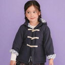 キルトタフタ×チェックファーダッフルコート(80~130cm)/スラップスリップ(SLAP SLIP)