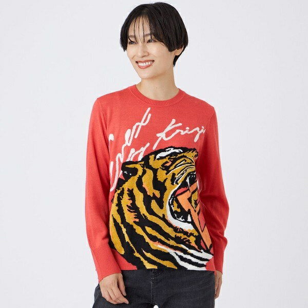 【カタログ掲載】【ウォッシャブル】イニシャルタイガーインターシャニットプルオーバー／エヴェックス..