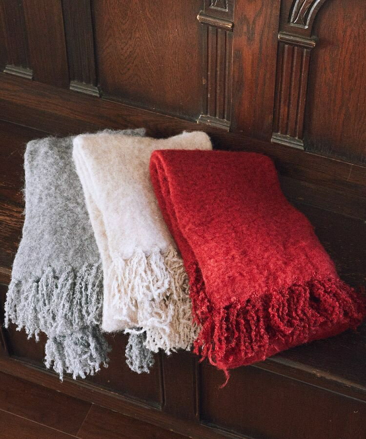 ループヤーンフリンジマフラー／アースミュージック＆エコロジー（earth music＆ecology）