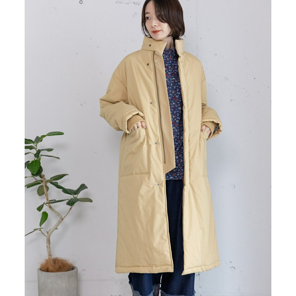 ハイネック中綿ブルゾン／プードゥドゥ（POU DOU DOU）