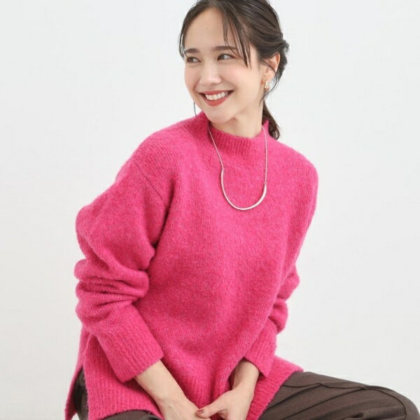 【S-LL】ほんのりラメで華やか ふわふわハイネックニット／シューラルー（SHOOLARUE）