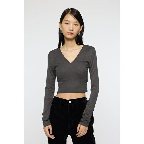 DEEP V CUP ロングスリーブTEE／マウジー（MOUSSY）