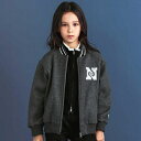 ロゴバッチ裏ジャギー裏毛スタジャン(110~150cm)/ネクシック(nexchic)