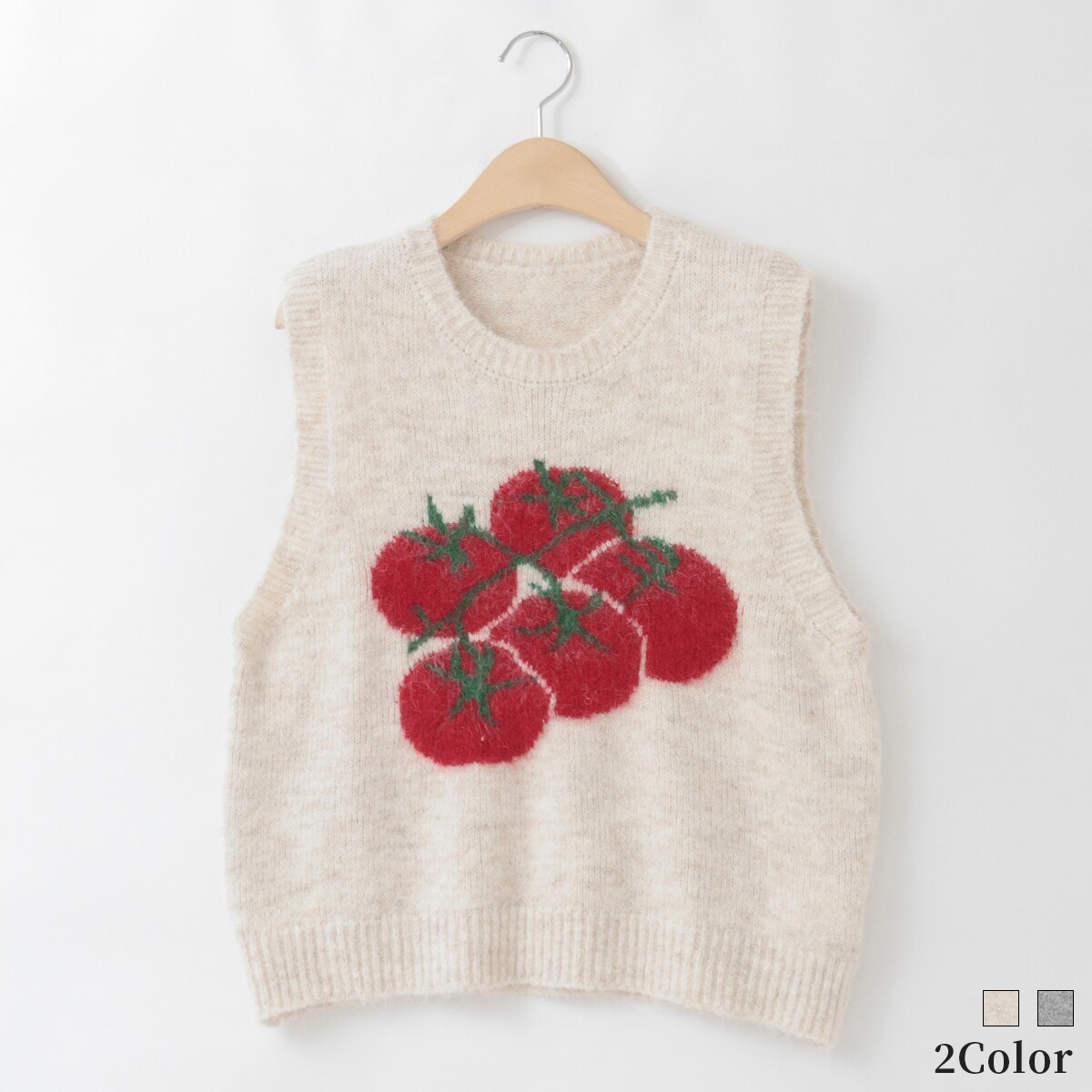 トマトデザインニットベスト[41412472]／ナチュラルミストクラス（naturalmist Class）