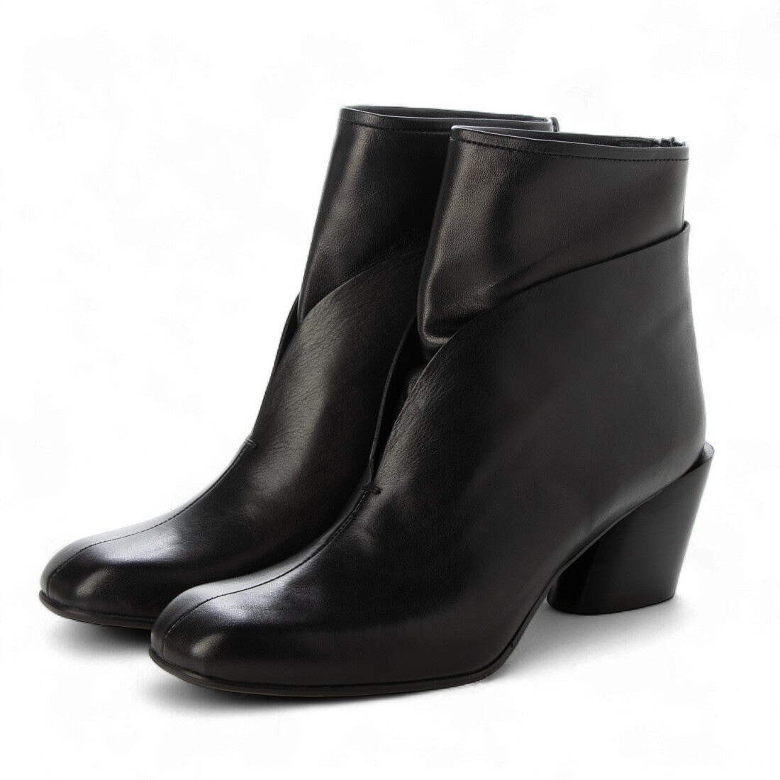 25秋冬新作6cmラウンドトウ本革ソフトルーズブーツ／ワークス（works）