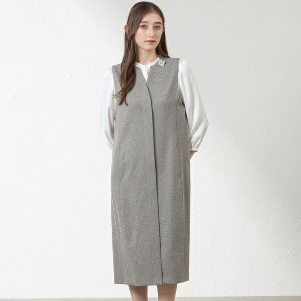 キーネックジャンパードレス／アマカ（AMACA）