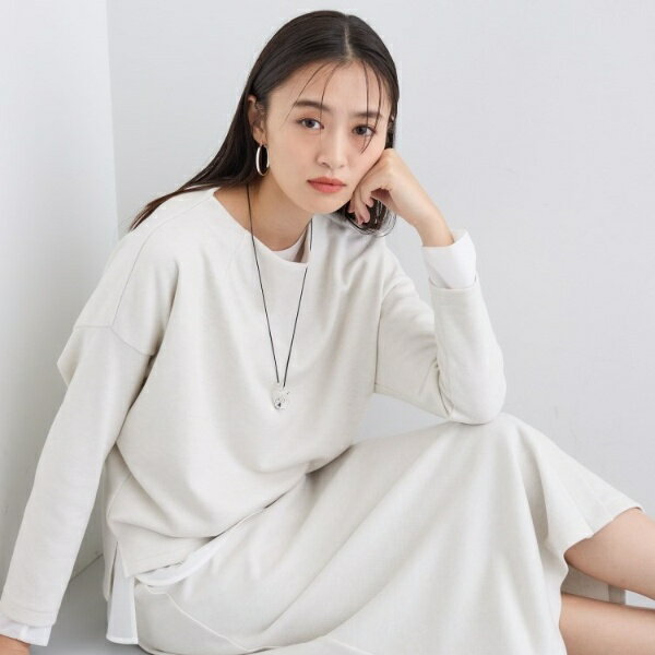 【SETUP可能／洗える／UVケア】ライトジャージ ボトルネックトップス／インディヴィ（INDIVI）