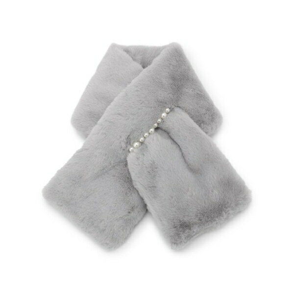 連パール調フェイクファーマフラー／イッツデモ（ITS'DEMO）