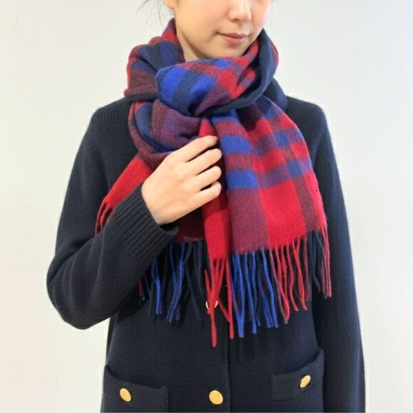 バイカラーチェックストール／デッサン（Dessin）