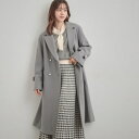 パール調釦チェスターコート/クチュールブローチ(Couture Brooch)