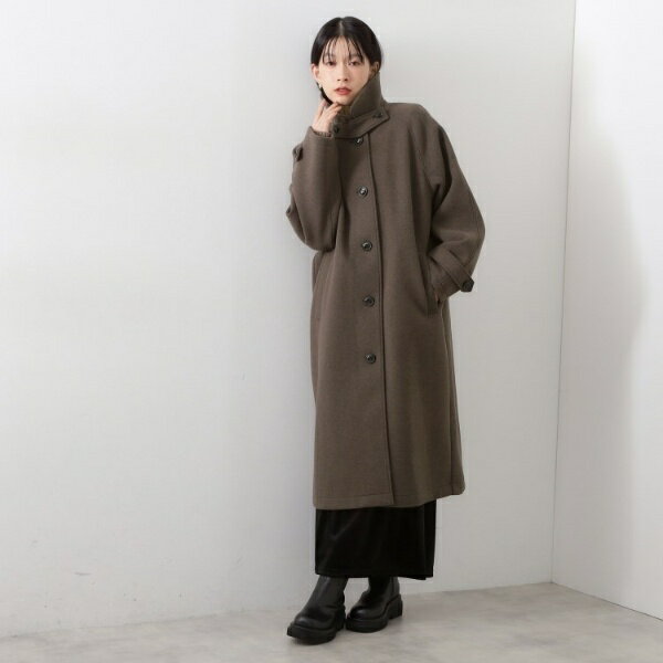 ジャージメルトンスタンドカラーコート／ザ ショップ ティーケー（THE SHOP TK）