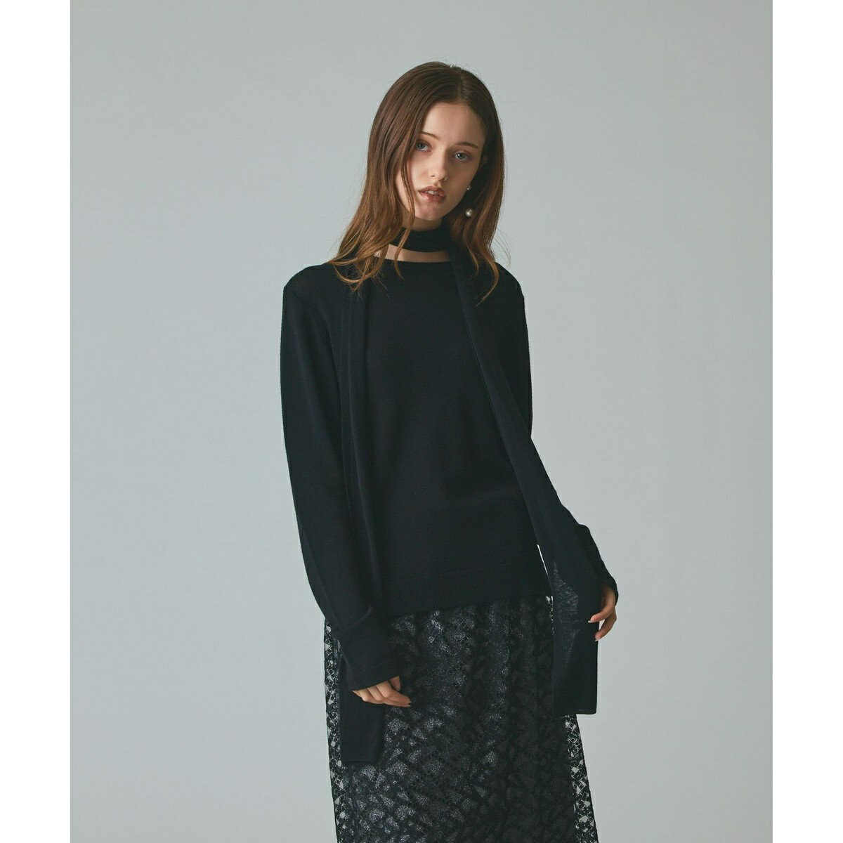 ボウ付ニットトップ／グレースコンチネンタル（GRACE CONTINENTAL）