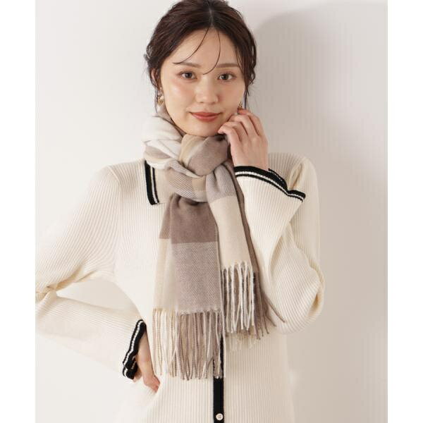 ブロックチェックストール／プロポーション ボディドレッシング（PROPORTION BODY DRESSING）