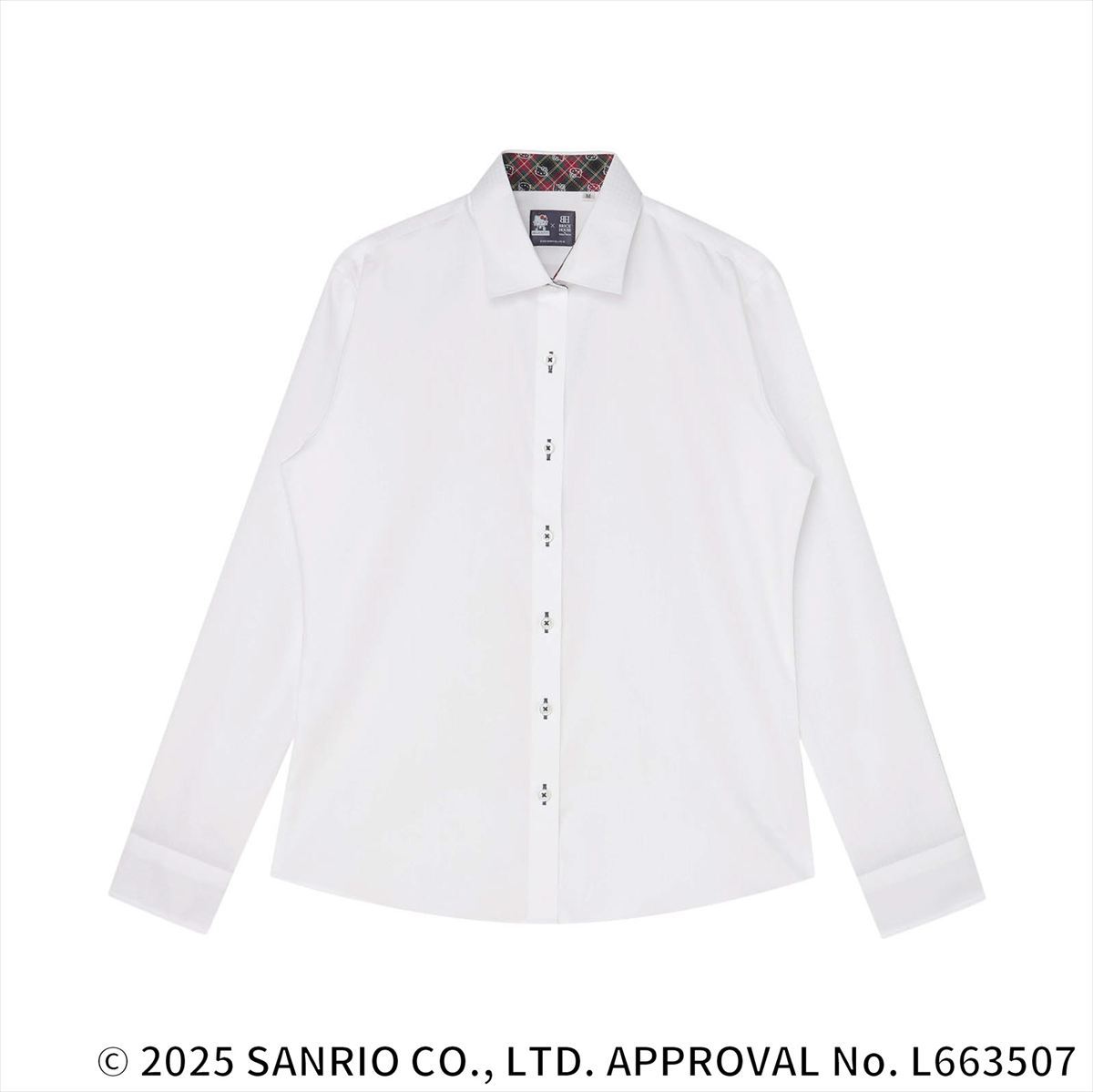 【HELLO KITTY×TOKYO SHIRTS】 ワイド 長袖 形態安定 レディースシャツ/ブリックハウス(BRICKHOUSE)