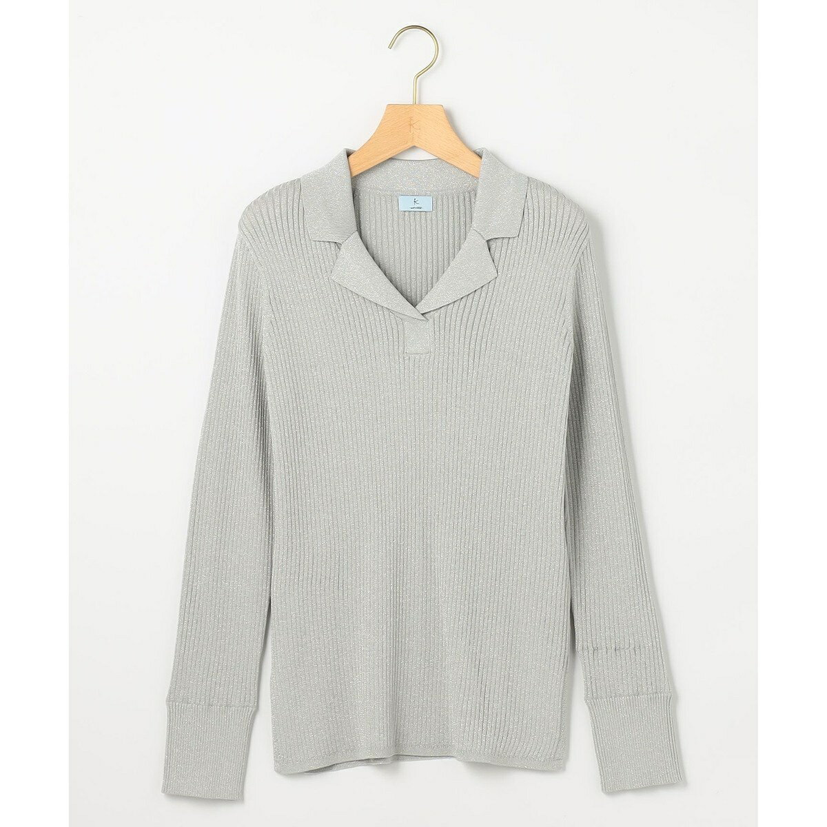 ラメリブポロ襟 ニット／組曲（KUMIKYOKU）