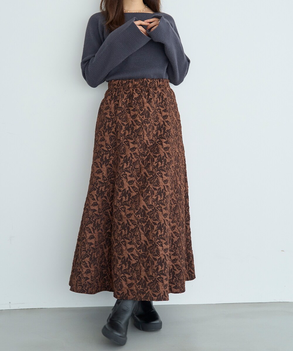 【mil (ミル)】ふくれジャガード セミマーメイドスカート／ミル（mil）