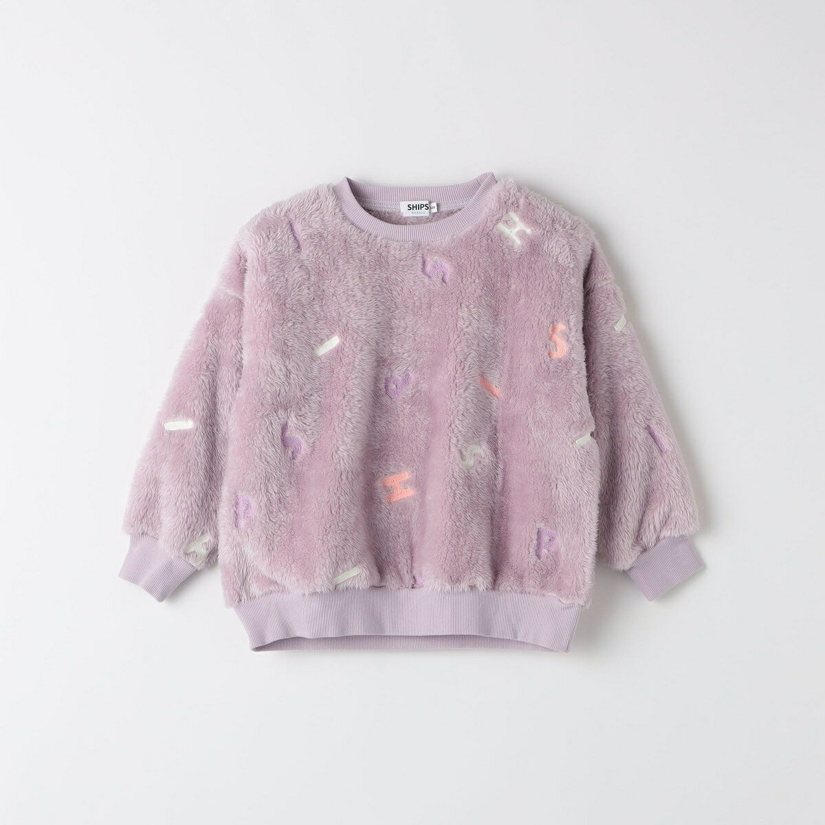 SHIPS Colors: 90~140cm /〈洗濯機可能〉 ロゴ刺繍 ボア スウェット◇／シップス カラーズ（SHIPS Color..