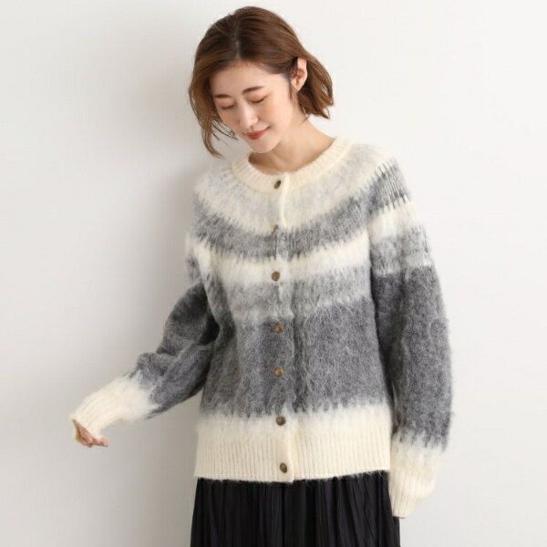 求心柄ジャカードニットカーディガン／グローブ（grove）