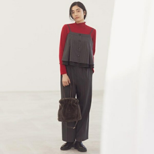 【2点SET体型カバー】透け感とレイヤードで大人の遊び心を、ビスチェSET UP／グローブ（grove）