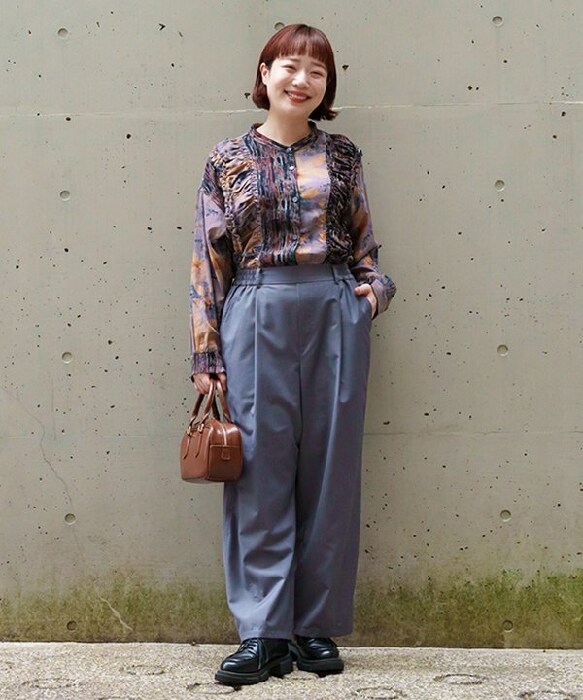 【大きいサイズ】立体的なラインが綺麗PT／アズノゥアズオオラカ（AS KNOW AS olaca）