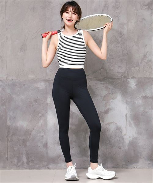 レディース ヨガウェアタンクトップ+ハイウエストレギンス 上下セットアップ［ヨガ/ピラティス］／テディショップ（TeddyShop）