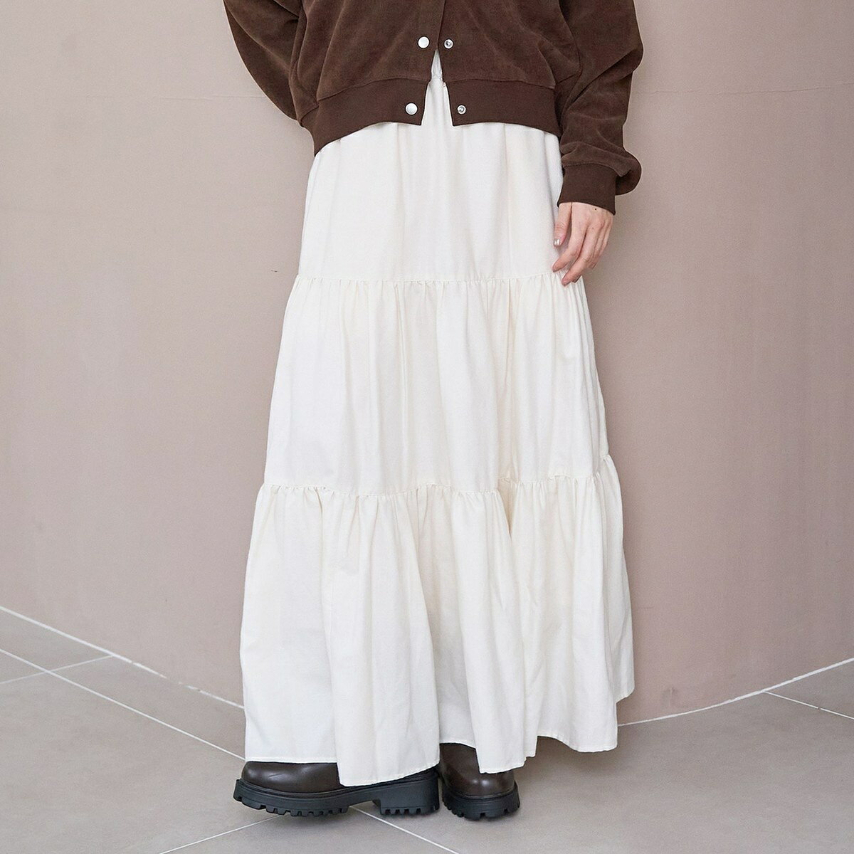 ウールライクガーゼティアードスカート／コーエン（coen）