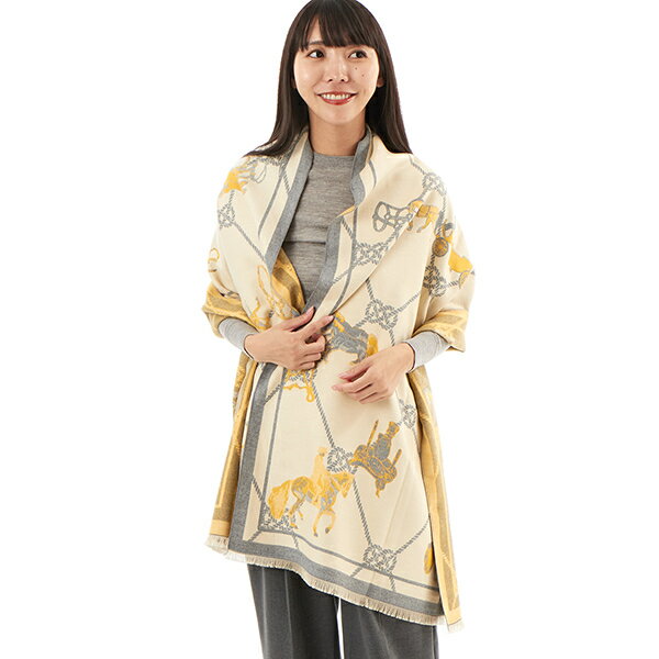 リバーシブルホース柄ストール／ユウキュウ（U.Q）