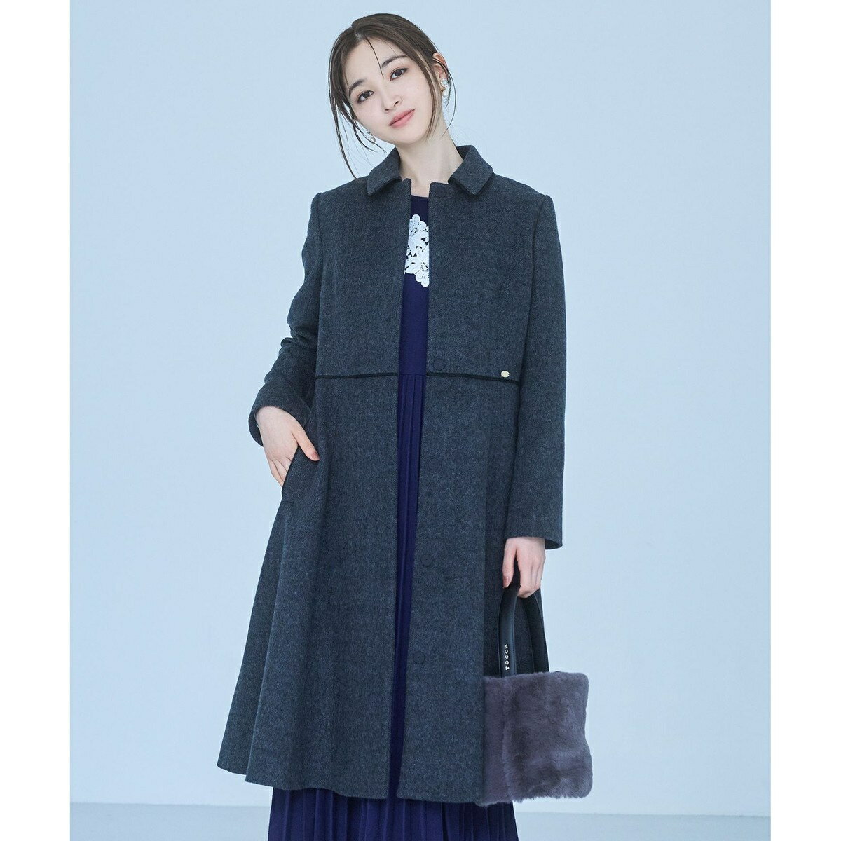 【消臭】BITTER CARAMEL CHOCOLATE ウールコート／トッカ（TOCCA）