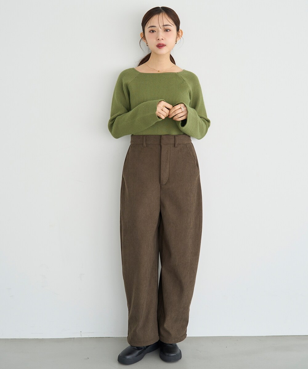 【mil (ミル)】裏地あったか カーブパンツ 【新色追加・再生産】／ミル（mil）