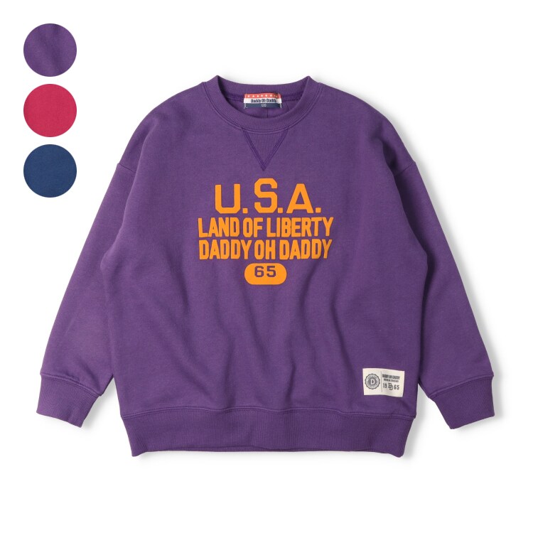 【WEB限定】フロッキープリント裏起毛トレーナー／ダディオダディ（Daddy Oh Daddy）